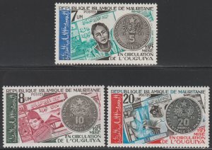 EDSROOM-17409 Mauritania 318-20 MNH 1974 Complete Coins