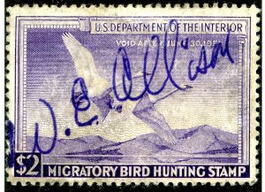 United States, Scott #RW17, Used