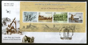 India 2019 Indians in 1st World War Battle Field Memorial Aviation Military FDCs