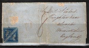 Cape Of Good Hope #2b (SG #2) Used Pair On Very Early Usage Cover