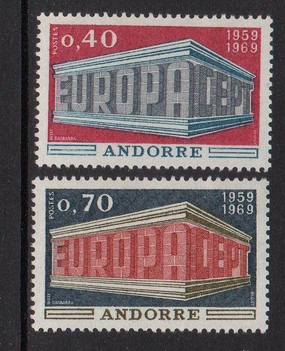 Andorra French 1969 Europa VF MLH (188-9)