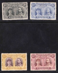 MOMEN: RHODESIA SG #126/144 1910-13 MINT OG H £200+ LOT #66620