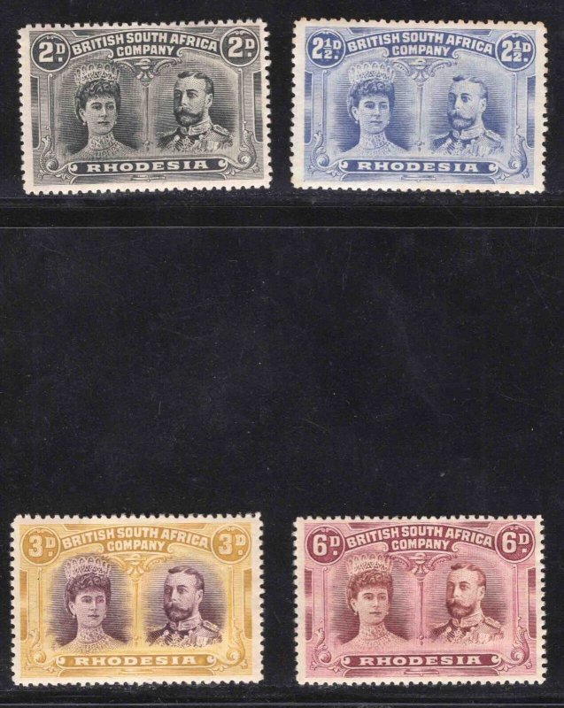 MOMEN: RHODESIA SG #126/144 1910-13 MINT OG H £200+ LOT #66620