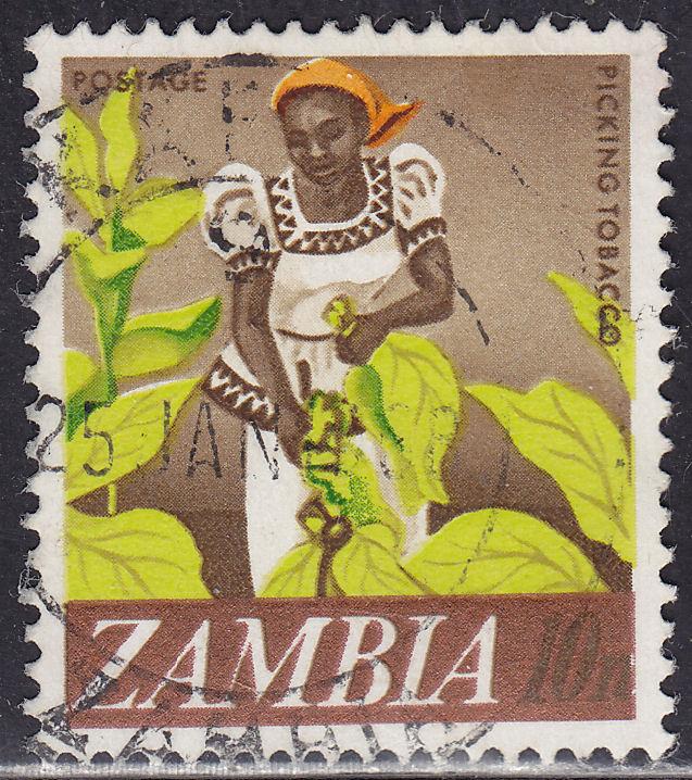 Zambia 44 USED 1968 Woman Tobacco Picker