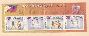 Philippines: Sc #3373c, S/S, MNH, National Sport (ARNIS) (S18912)