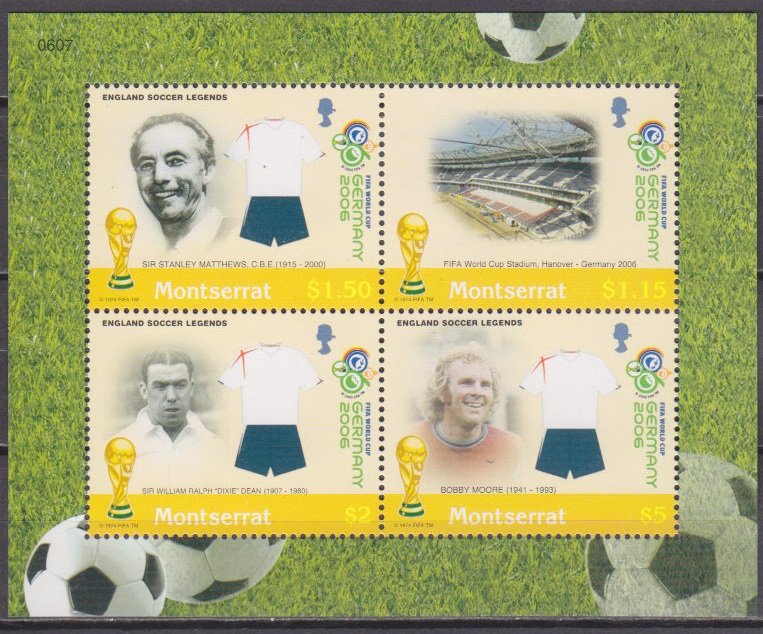 2006 Montserrat 1339-42/B113 2006 World championship on football Germania