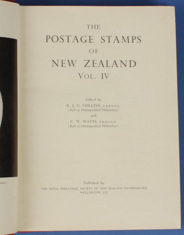 LITERATURE New Zealand: The Postage Stamps of, Vol 4, pub RPSNZ 