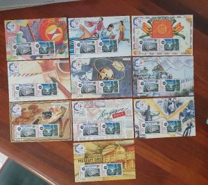 1995 Singapore Singapore 95 Daily S/S 10 x complete SS mnhh