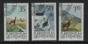 Liechtenstein   #849-851   cancelled 1986  hunting