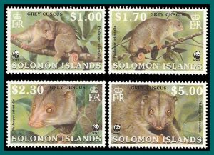 Solomon Islands 2002 WWF, Endangered Species,  MNH  #927-930,SG1003-1006