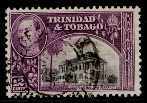 TRINIDAD & TOBAGO GVI SG252, 12c black & purple, FINE USED.