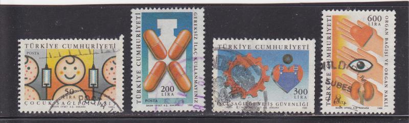 Turkey  Scott#  2399-2402  Used