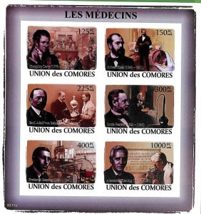 A0353  - COMORES Comoros - IMPERF 2008  stamp SHEET: MEDICINE Fleming KOCH