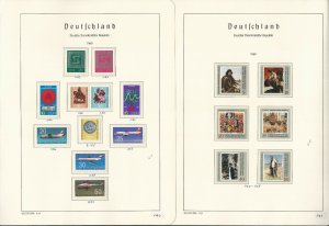 Germany DDR Stamp Collection on 24 Hingless Lighthouse Pages, 1969-72, JFZ