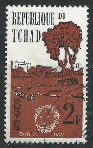 Chad 1961  - 2f Batha & Lion - SG71 used