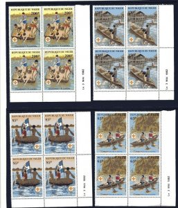 1982 Niger Boy Scouts 75th anniv canoes beach pl blocks