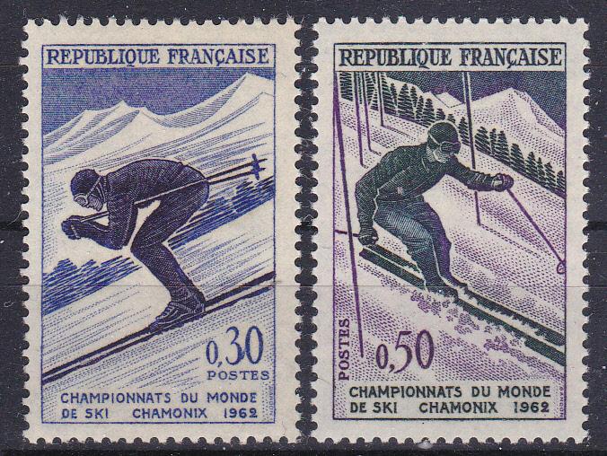 FRANCE 1019-20 MH 1962 WORLD SKI CHAMPIONSHIPS, CHAMONIX