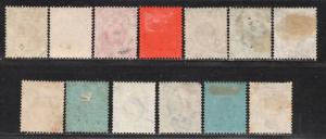 **Hong Kong, SC# 86-95, 99,102-3 Used, FVF Partial Set, Wmk 3, CV $37.10