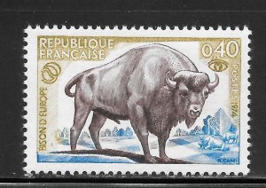 France Scott 1407 MNHOG - 1974 40c Bison/Nature Protection