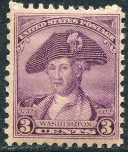 708  3c Washington Mint NH OG