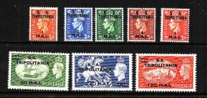 Great Britain Tripolitania-Sc#27-34-unused hinged set-KGVI-1951-