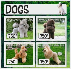 Stamps. Fauna Domestic DOGS  1+1 sheets perforated 2016 year Benin