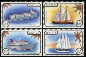 ST. KITTS Sc 165-68 VF/MNH - 1985 Ships Issue - COMPLETE SET