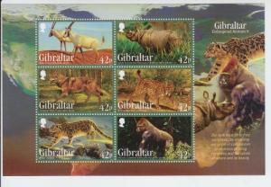 2012 Gibraltar Endangered Species -SS (Scott NEW) MNH