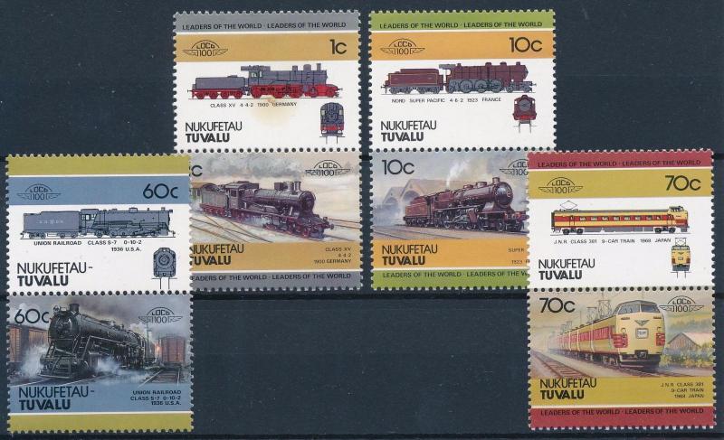 [63586] Tuvalu Nukufetau 1985 Railway Train Eisenbahn Chemin de Fer  MNH