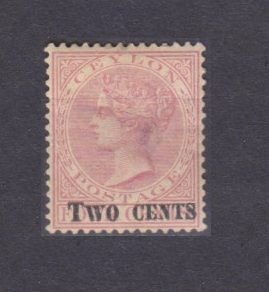 1888 Ceylon 101 MH Overprint- # 61