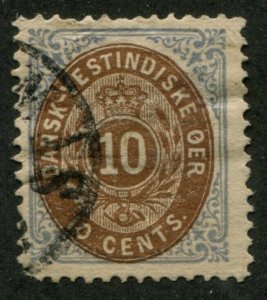 DANISH WEST INDIES #10 USED