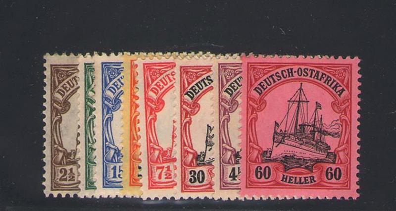 German East Africa  31-38  Mint  H  Ships