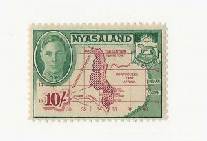 Nyasaland Sc #80 10sh OG VF