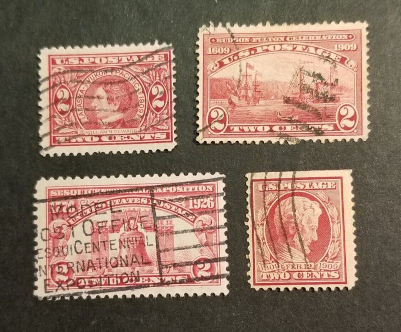 US Scott 367 370 372 627 Used Stamp Lot z4582 