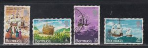 Bermuda # 280-283, Sailing Ships, Used, 1/2 Cat.