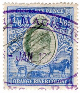 (I.B) Orange River Colony Revenue : Duty Stamp 1/6d