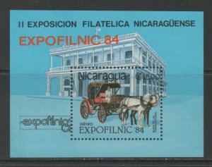 Thematic Stamps Animals - NICARAGUA 1984 EXPOFILNIC MS (HORSE) mint