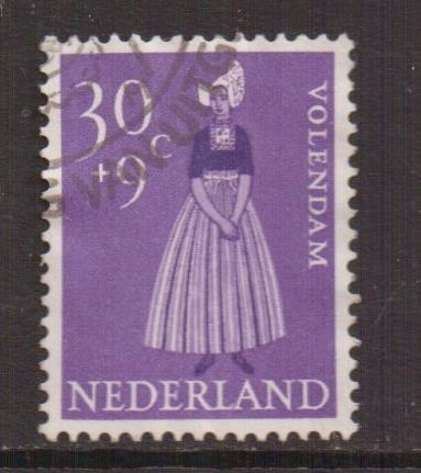Netherlands  #B325  used  1958  regional costumes 30c