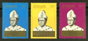 MALAYSIA 1981 Installation of TRENGGANU Sultan Mahmud SG#125-127 MNH