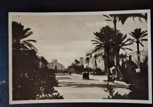 Libya. An old postcard showing Piazza Castello, Tripoli, Libya, from the...