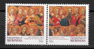 1997 Micronesia 276a Christ Glorified in the Court of Heaven by Fra Angelico MNH