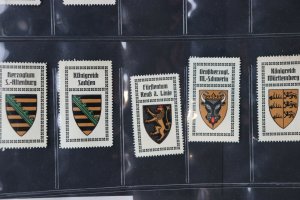 German State House emblem Shield crest set 12 Bavaria Germany City Poster Stamp