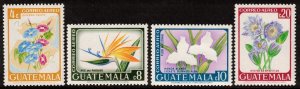 Guatemala Sc C352-5 MNH SET of 1967 - Flowers