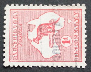 Australia 1913 One Penny Kangaroo sideways watermark SG 2a used