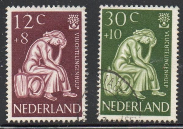 Netherlands Sc B341-42 1960 Refugees stamp set used