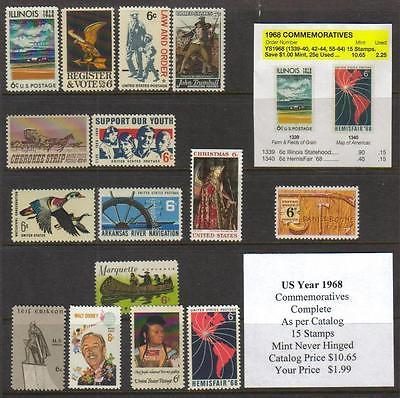 US 1968 Commemorative Year Set, Mint Never Hinged, buy no...