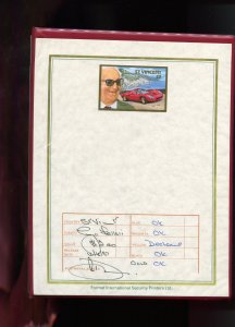 Saint Vincent 1987 FERRARI CENTENARY BOOK Color proof+Original