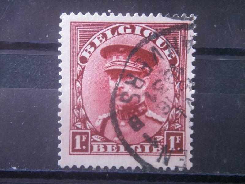 BELGIUM, 1931, used 1f, King Albert, Scott 227