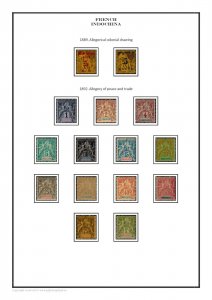 French Indochina 1889-1949 PDF (DIGITAL)  STAMP ALBUM PAGES 