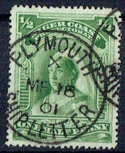 NIGER COAST PROT. 1894 �d yellow-green with a sock on - 47472